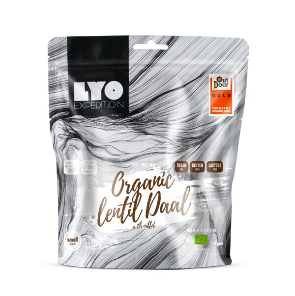 LYOFOOD POUCH front label Organic lentil Daal 370g scaled