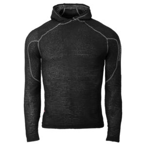 OC154 Core Hoodie Black Front hood down scaled 1