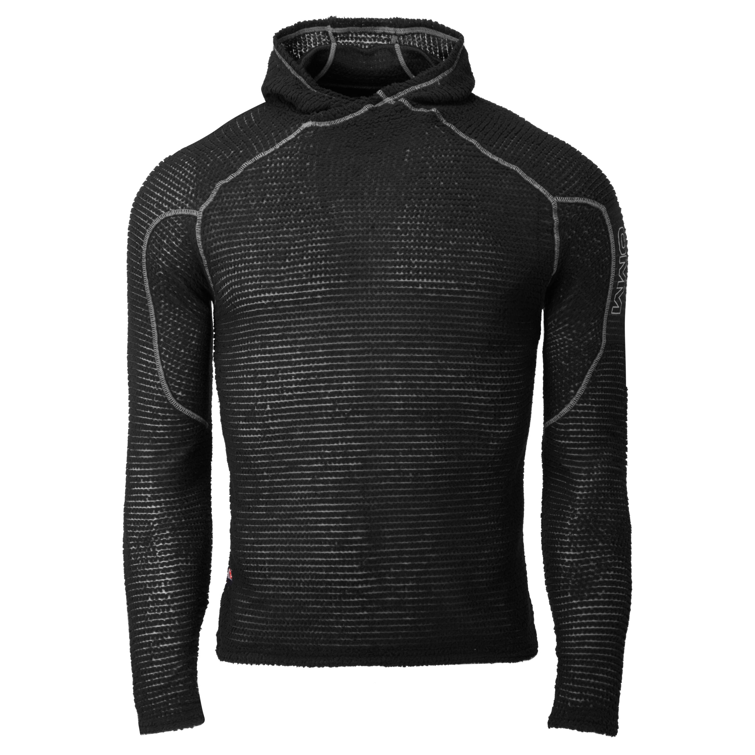 OC154 Core Hoodie Black Front hood down scaled 1