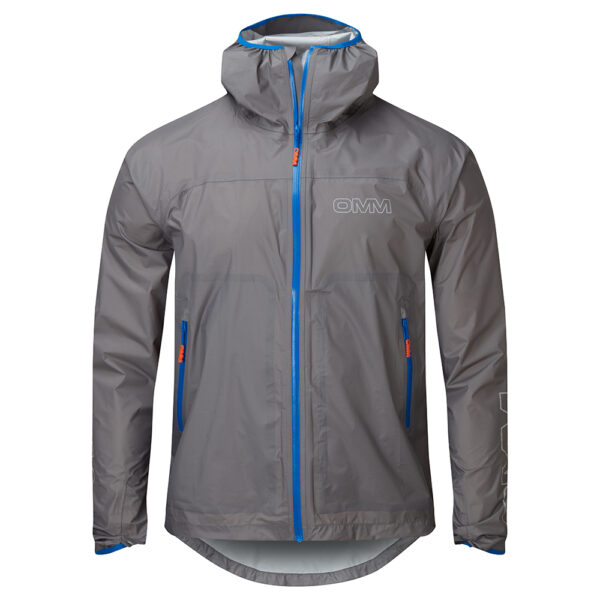 OC161 Halo Jacket WITH POCKETS Grey Hood Down Front 1